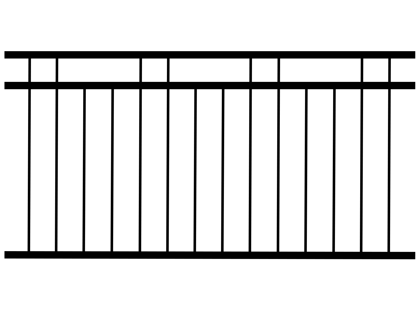Black 3 Rail Flat Top 2400 x 1200 Steel