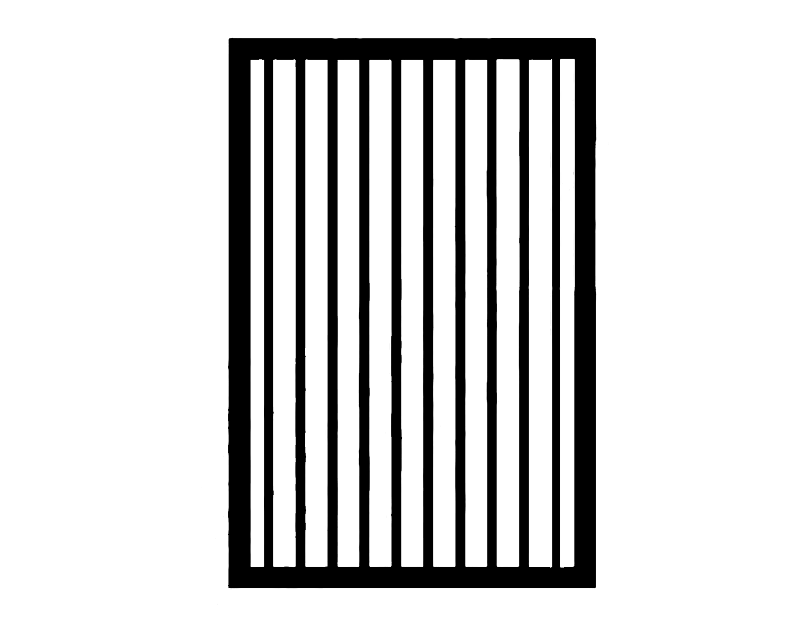 Heavy Security Flat Top Gate 1000 x 1200