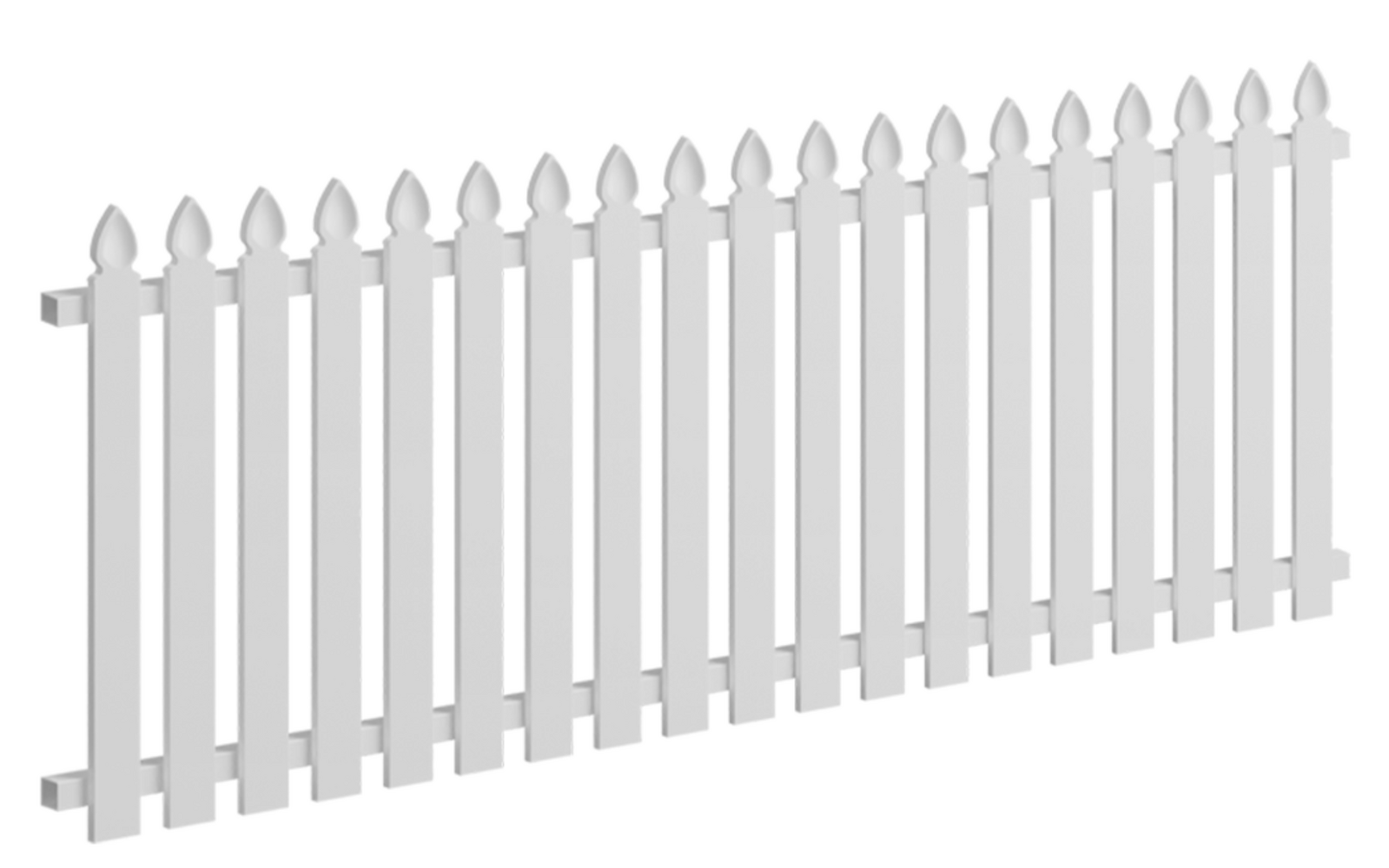 Off White 50x10 Plain Picket 2400x1200 Panel