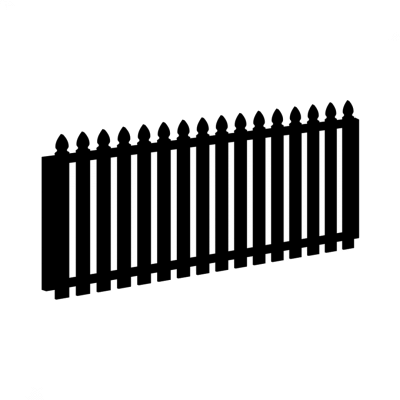 Black 50x10 Plain Picket 1500x1200 Gate