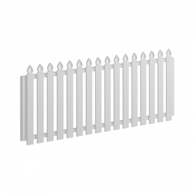 Off White 50x10 Plain Picket 1500x1200 Gate