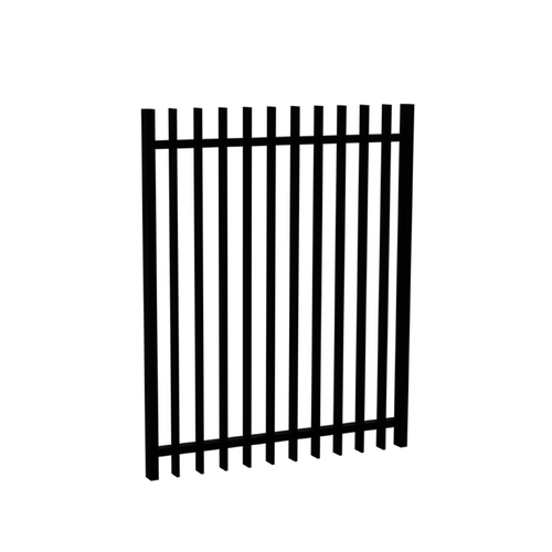 Black Blade Fencing Gate 950 x 1250 Aluminium