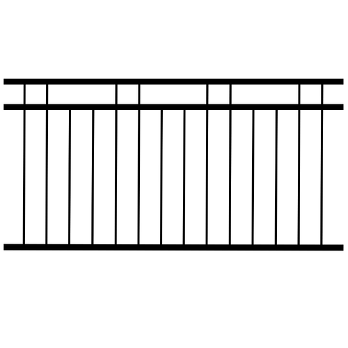 Black 3 Rail Flat Top 3000 x 1200 Aluminium